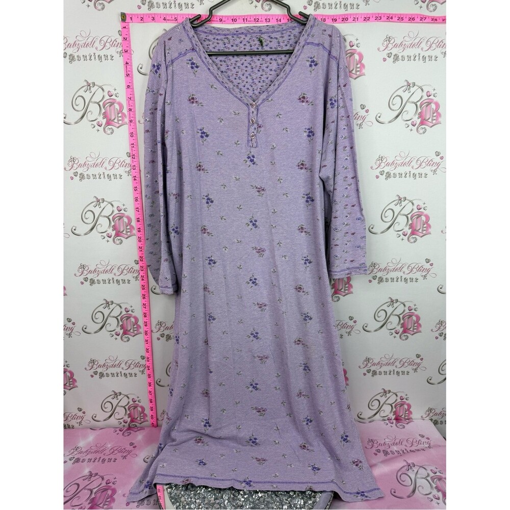 Dress Lavender Floral Sleep Nightgown - Women Intimates & Sleepwear